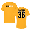 Appalachian State University Football Gold Performance Tee - #36 Tyshawn Sanders