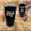 Middle Tennessee State University Soccer Black Stainless Steel Tumbler - #21 Delaney Thomas