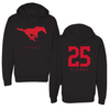 Southern Methodist University Football Black Mascot Hoodie - #25 William Fierro