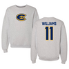 University of Wisconsin-Eau Claire Soccer Gray Crewneck - #11 Owen Williams