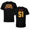 Iowa State University Football Black Tee - #51 Brendan Black