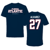 Florida Atlantic University Baseball Navy Block Performance Tee - #27 David Alvarez