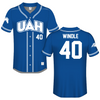 University of Alabama in Huntsville Blue Baseball Jersey - #40 Hugh Windle