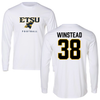 East Tennessee State University Football White Performance Long Sleeve - #38 Brock Winstead