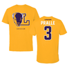 Lipscomb University Soccer Gold Tee - #3 Kiara Pralle