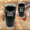 Northeastern State University Football Black Stainless Steel Tumbler - #93 Braylon Hardrick