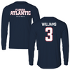 Florida Atlantic University Football Navy Block Long Sleeve - #3 Eddie Williams