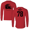 Jacksonville State University Football Red Mascot Long Sleeve - #78 Brock Robey