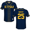 East Tennessee State University Navy Softball Jersey - #25 Taylor Suchy