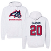 Stony Brook University Football Gray Hoodie - #20 Shakhi Carson