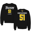 Towson University Lacrosse Black Jersey Crewneck - #51 Matt Constantinides