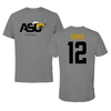 Alabama State University Football Dark Gray Tee - #12 Zach Sims