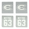 University of Wisconsin-Eau Claire Football Stone Coaster (4 Pack)  - #63 Michael Wittke