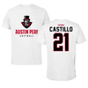 Austin Peay State University Softball White Performance Tee - #21 Jade Castillo