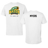 George Mason University TF and XC White Mason Performance Tee - Brody Myers