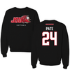 Jacksonville State University Softball Black Mascot Crewneck - #24 Ella Pate