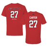 Jacksonville State University Softball Red Jersey Performance Tee - #27 Kat Carter