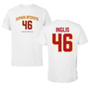 Iowa State University Football White Performance Tee - #46 Danny Inglis