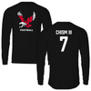 Eastern Washington University Football Black Mascot Long Sleeve - #7 Efton Chism III