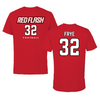 Saint Francis University (Pennsylvania) Football Red Tee - #32 Nathaniel Frye