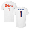 University of Florida Softball White Gators Performance Tee - #1 Brooke Barnard