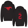 Southern Methodist University Soccer Black Mascot Hoodie - #2 Kaya Lee