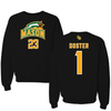 George Mason University Basketball Black Jersey Crewneck - #1 Jazmyn Doster