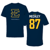 East Tennessee State University Football Navy Tee - #87 Ryan Mechley