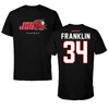 Jacksonville State University Football Black JSU Performance Tee - #34 Mike Franklin