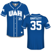University of Alabama in Huntsville Blue Baseball Jersey - #35 Brodee Bartlett