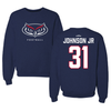 Florida Atlantic University Football Navy FAU Crewneck - #31 Jarvis Johnson Jr