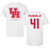 University of Houston Football White Performance Tee - #41 Chris Pearson Jr