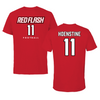 Saint Francis University (Pennsylvania) Football Red Tee - #11 Jeff Hoenstine