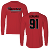 Nicholls State University Football Red Colonial Long Sleeve - #91 Zack Bernard