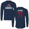 Stony Brook University Football Navy Long Sleeve - #71 James Glamos