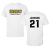 University of Idaho Basketball White Performance Tee - #21 Kennedy Johnson