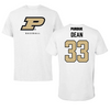 Purdue University Baseball White Tee - #33 Parker Dean