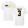 Appalachian State University Baseball White Performance Tee - #3 Banks Tolley