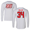 Saint Francis University (Pennsylvania) Football White Performance Long Sleeve - #34 Manny Miller