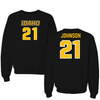 University of Idaho Basketball Black Jersey Crewneck - #21 Kennedy Johnson