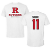 Rutgers University Basketball White Tee - #11 Awa Sidibe