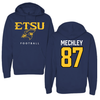 East Tennessee State University Football Navy Hoodie - #87 Ryan Mechley