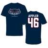 Florida Atlantic University Football Navy Mascot Tee - #46 Aliam Appler