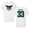 Northeastern State University Football White Performance Tee - #33 Kacie Riley