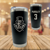 Austin Peay State University Softball Black Stainless Steel Tumbler - #3 Charley Pursley