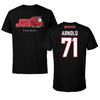 Jacksonville State University Football Black JSU Performance Tee - #71 Kaiden Arnold