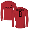 Austin Peay State University Football Red Jersey Performance Long Sleeve - #8 Malik Bowen-Sims