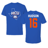 Houston Christian University Football Blue State Tee - #16 Drake Hudson