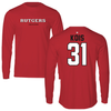 Rutgers University Soccer Red Performance Long Sleeve - #31 Graham Kois