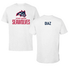 Stony Brook University TF and XC White Performance Tee - Fernando Diaz